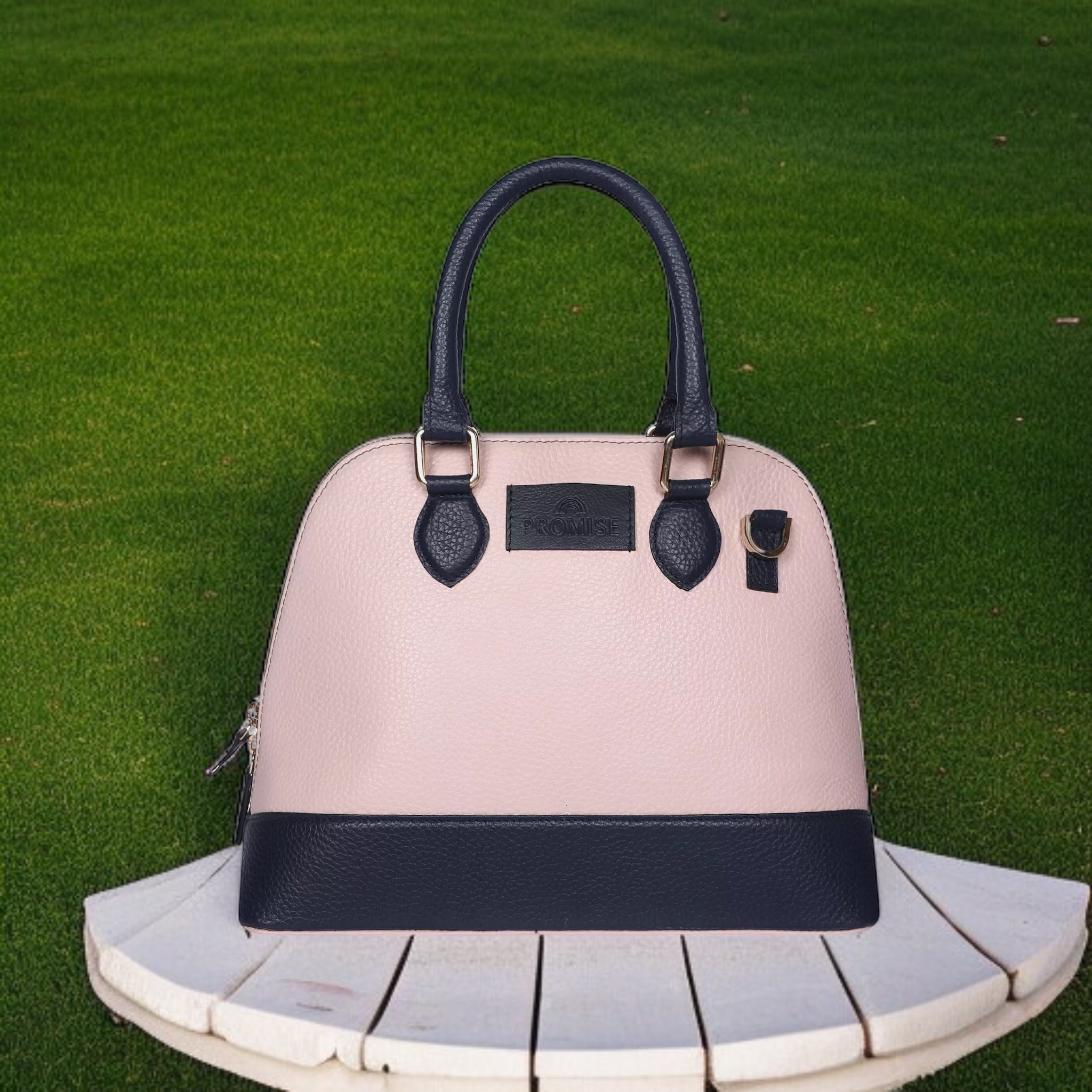 Emma Handbag - Light Pink & Blue