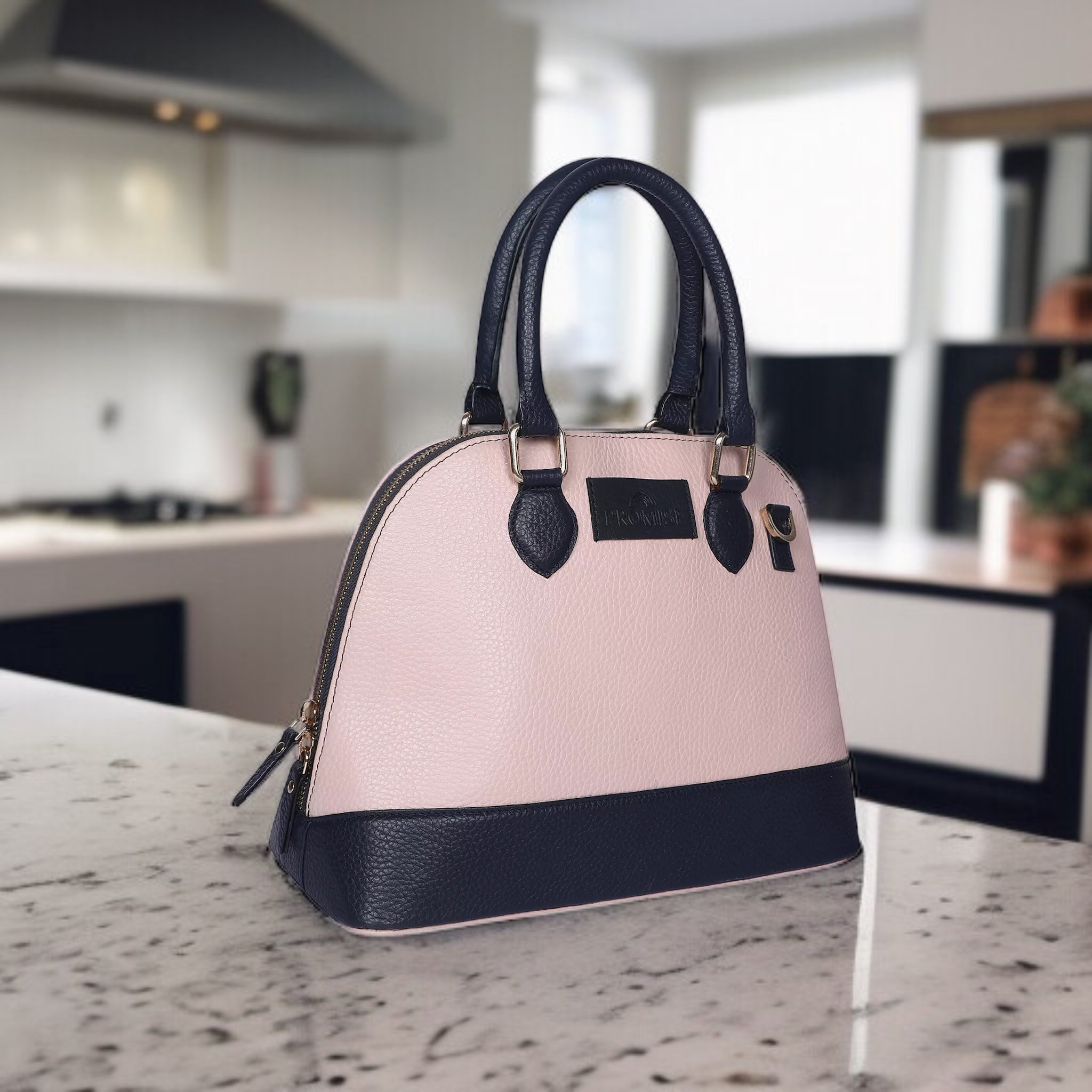 Emma Handbag - Light Pink & Blue