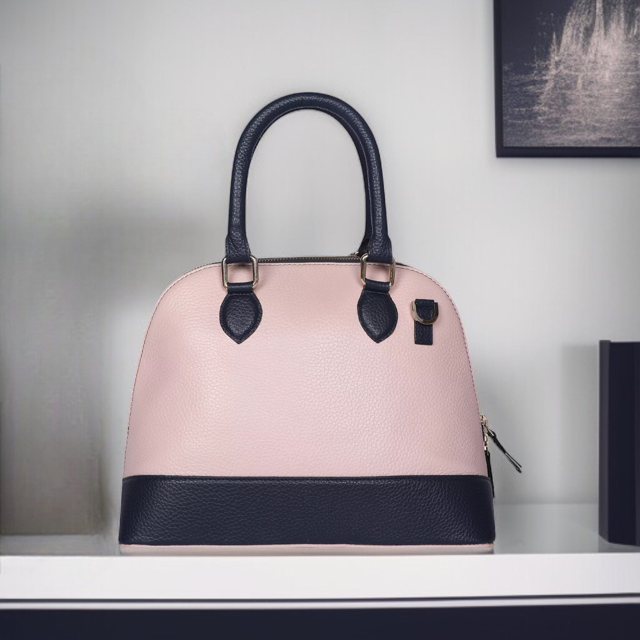 Emma Handbag - Light Pink & Blue