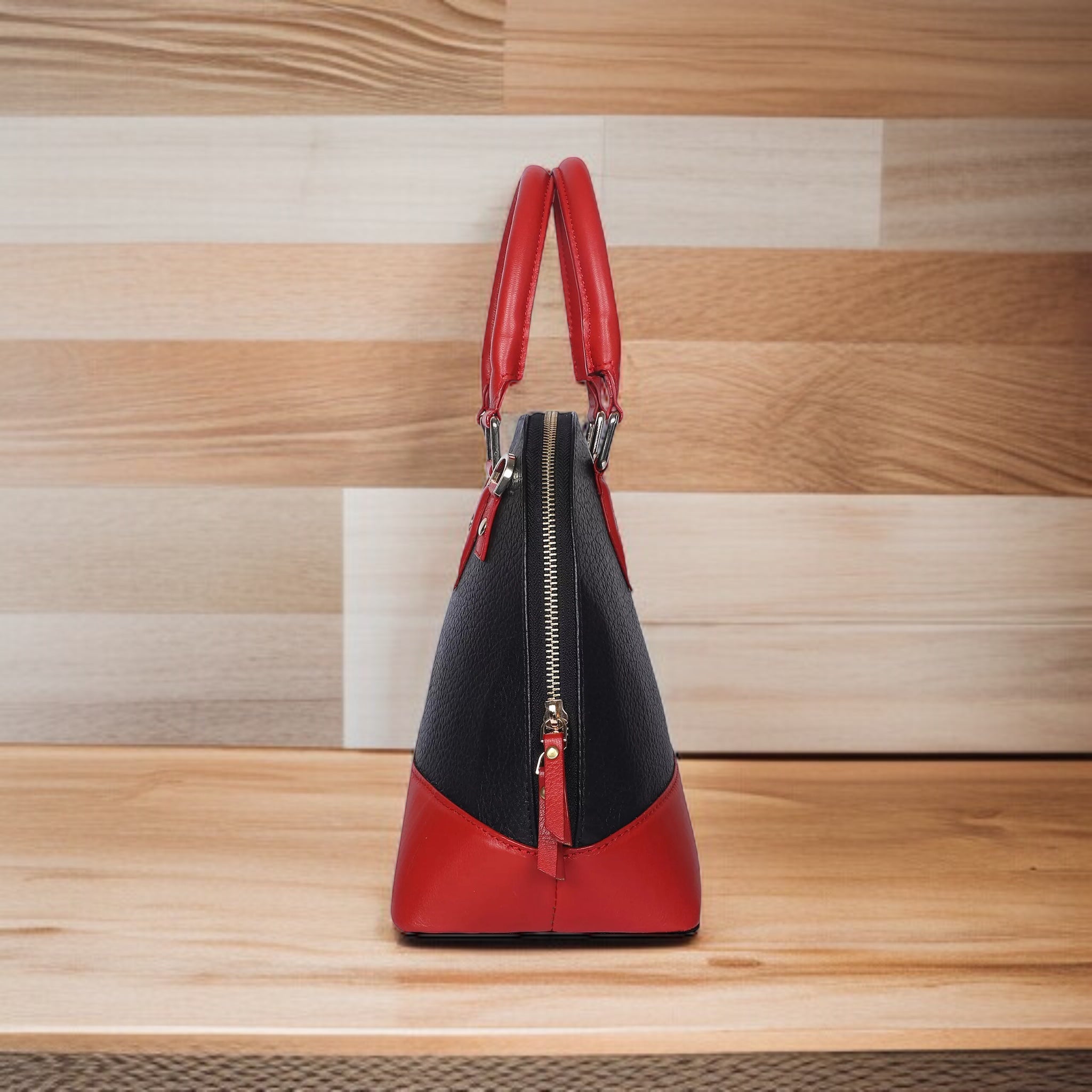 Emma Handbag - Black & Red