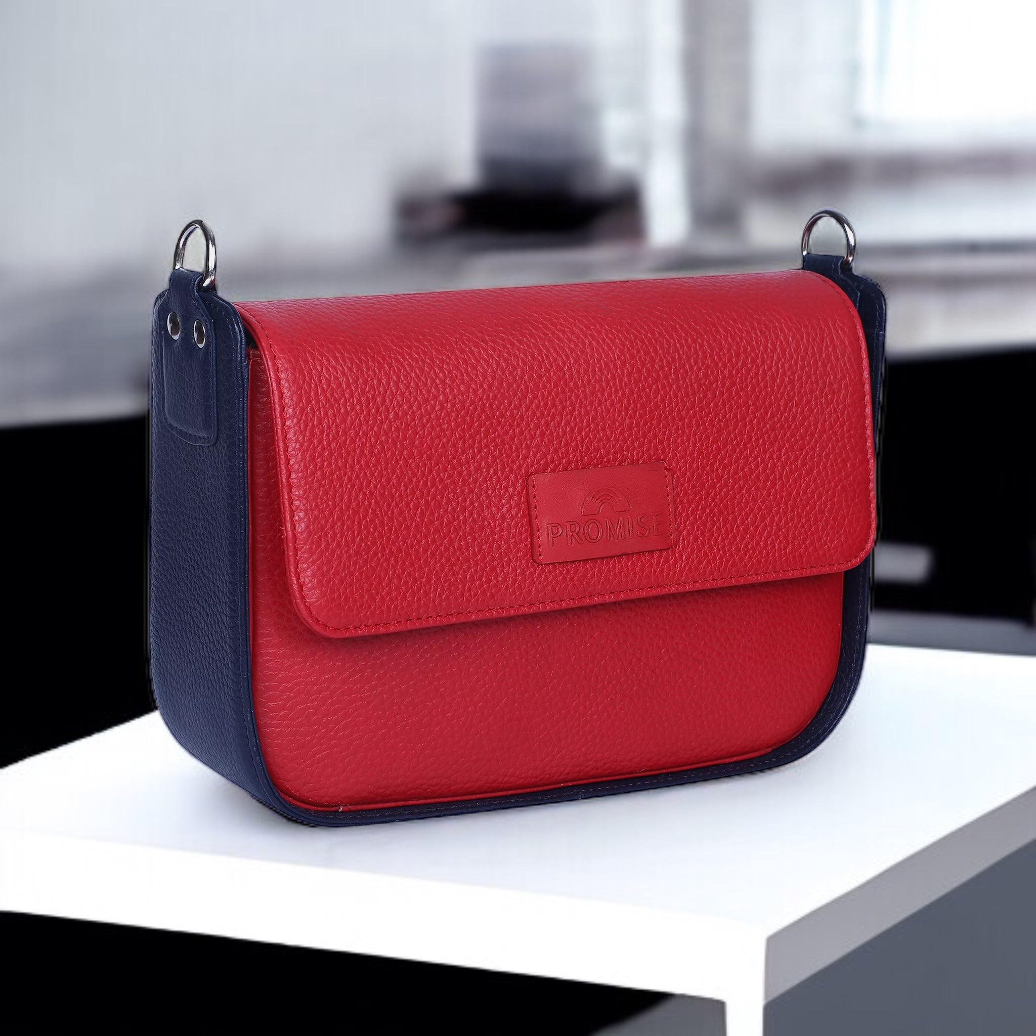 Lara Crossbody Bag - Red & Blue