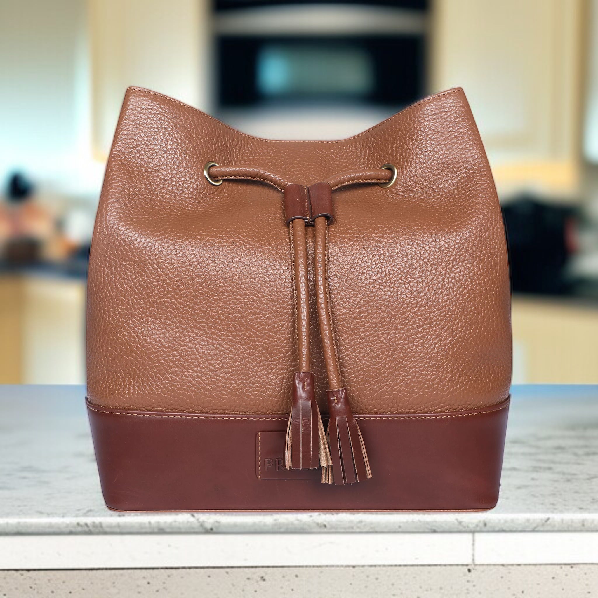Carla Drawstring Bag - Brown