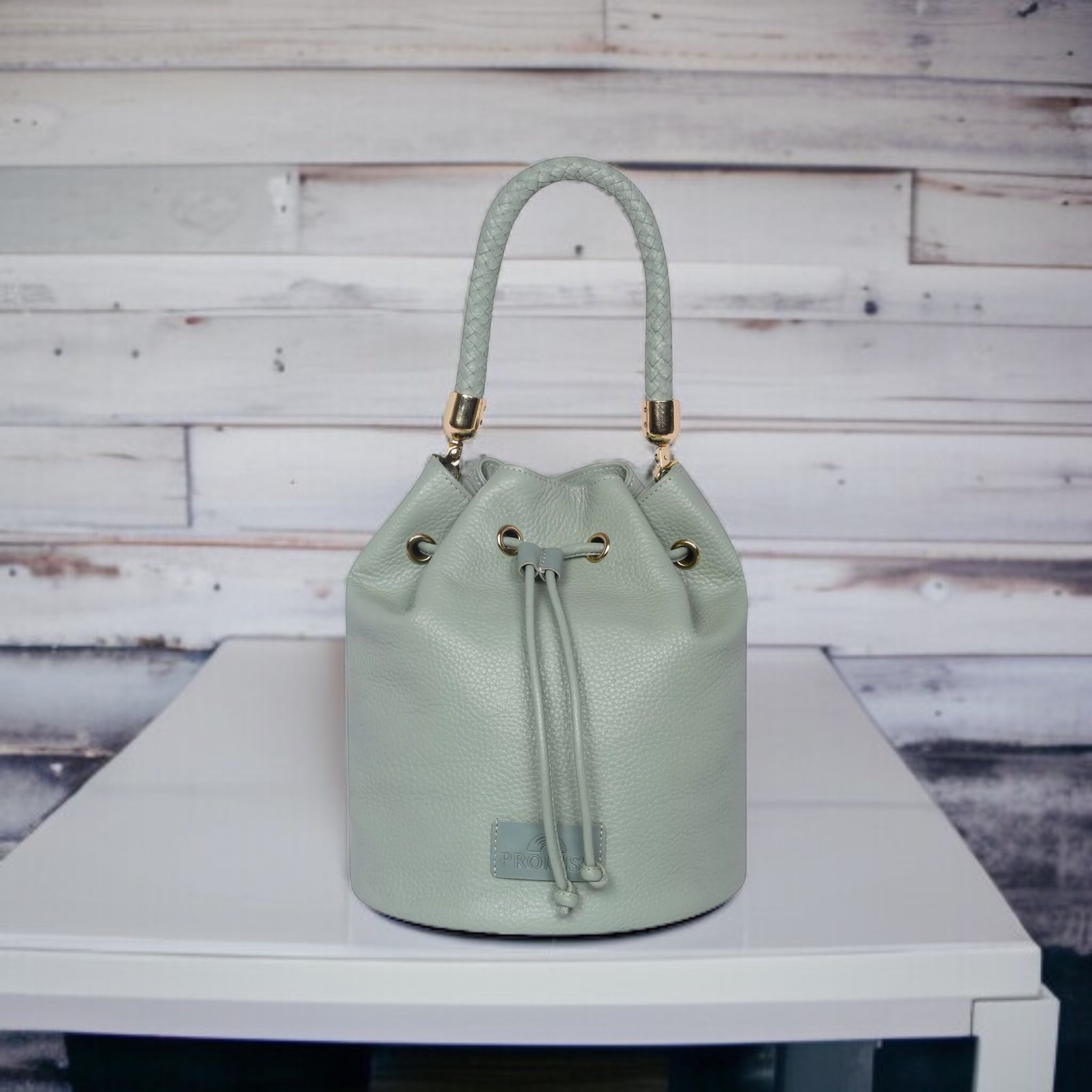 Sally Drawstring Bag - Light Green