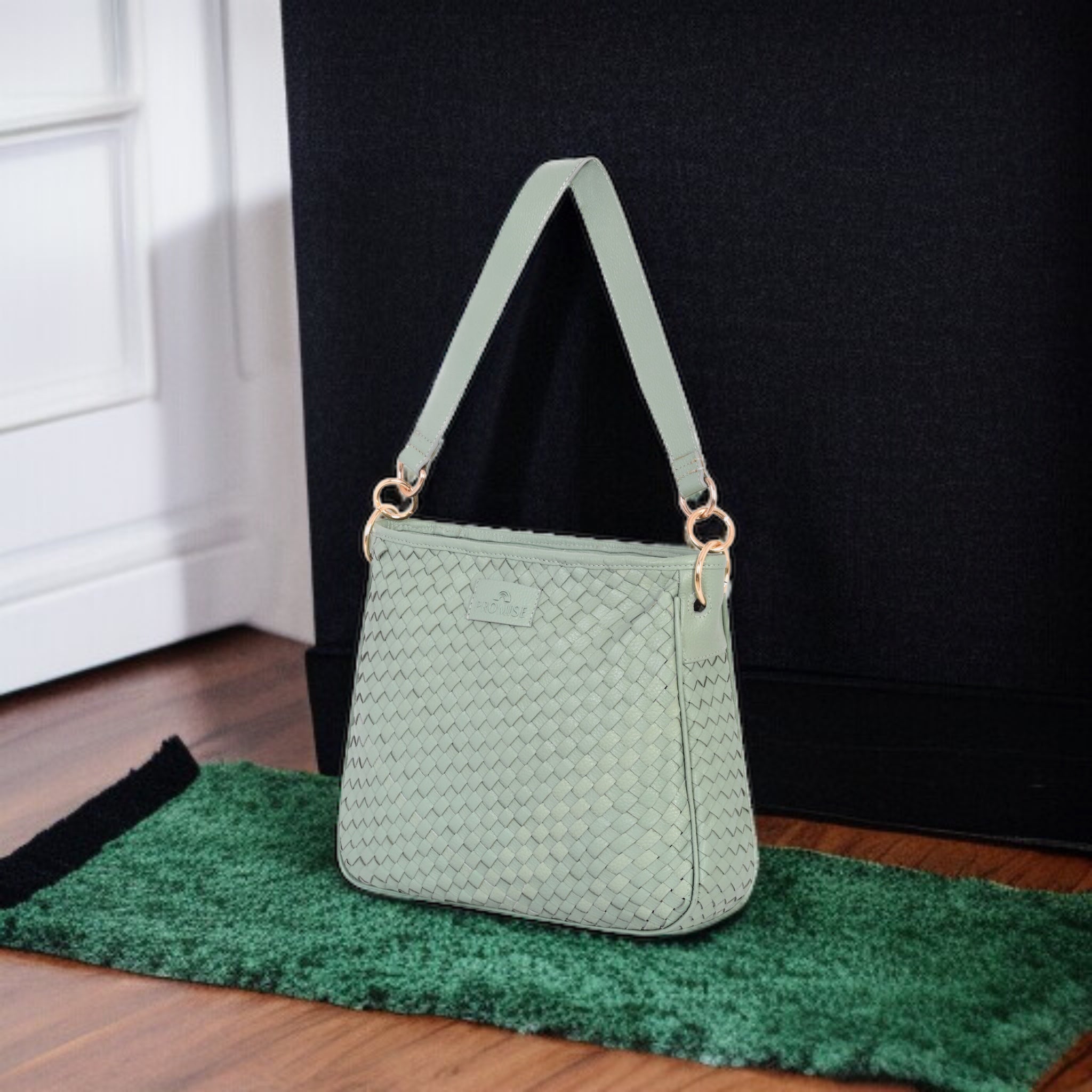 Patricia Hand Woven Bag -  Light Green