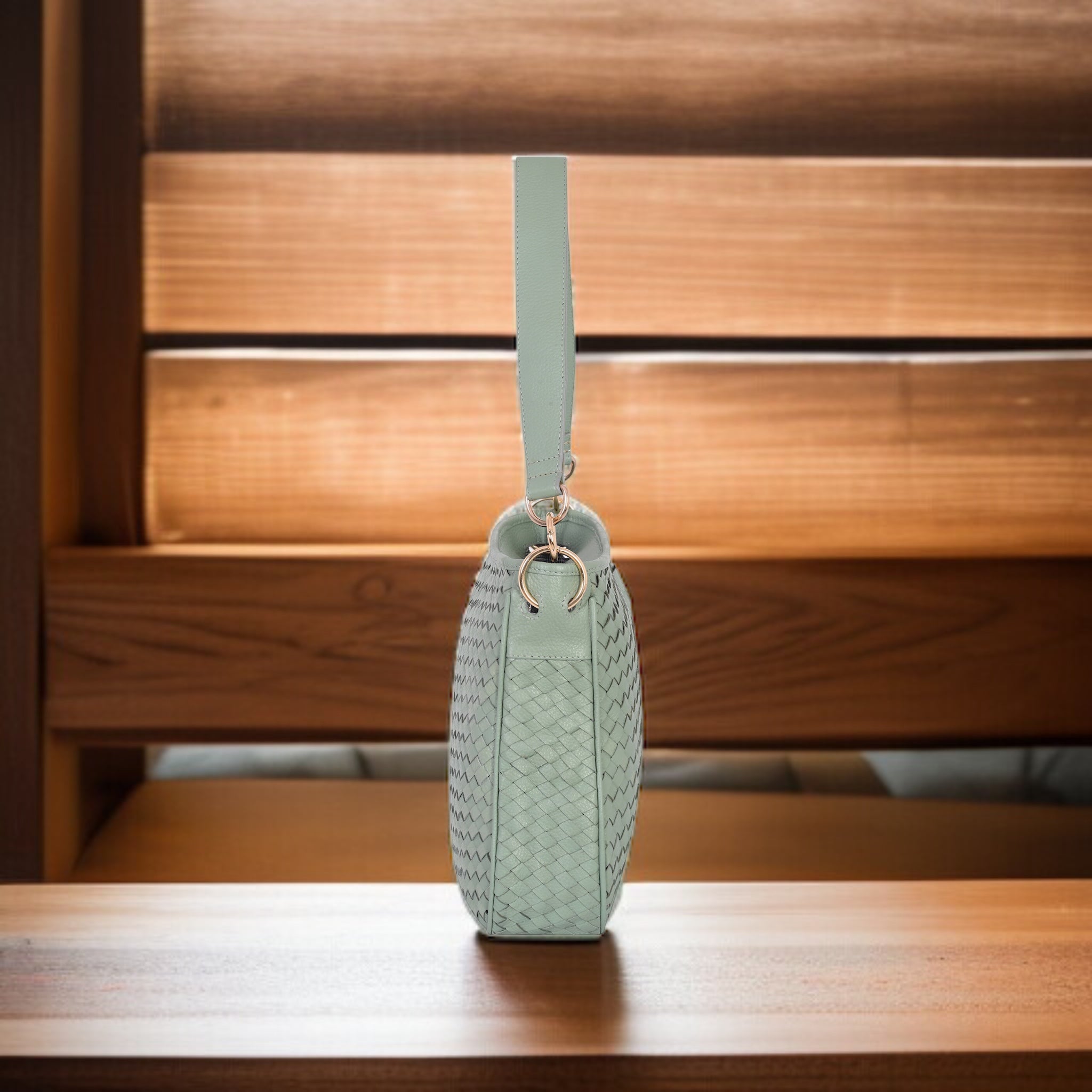 Patricia Hand Woven Bag -  Light Green