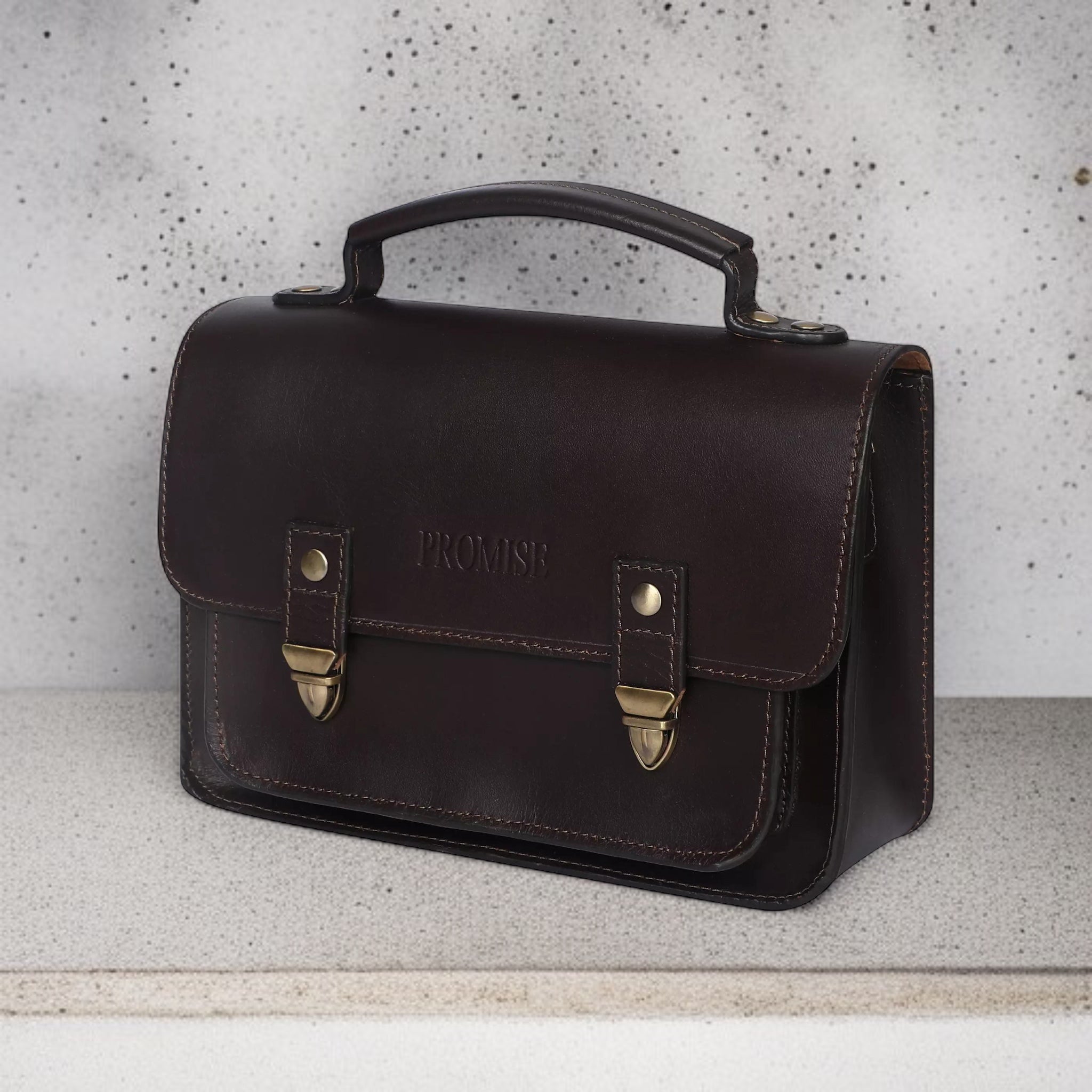 Kristina Satchel Bag - Dark Brown